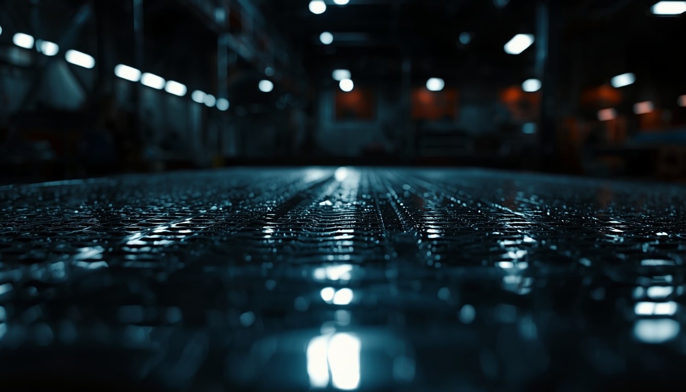 Industrielle Stahl-Textur mit Lichtakzent